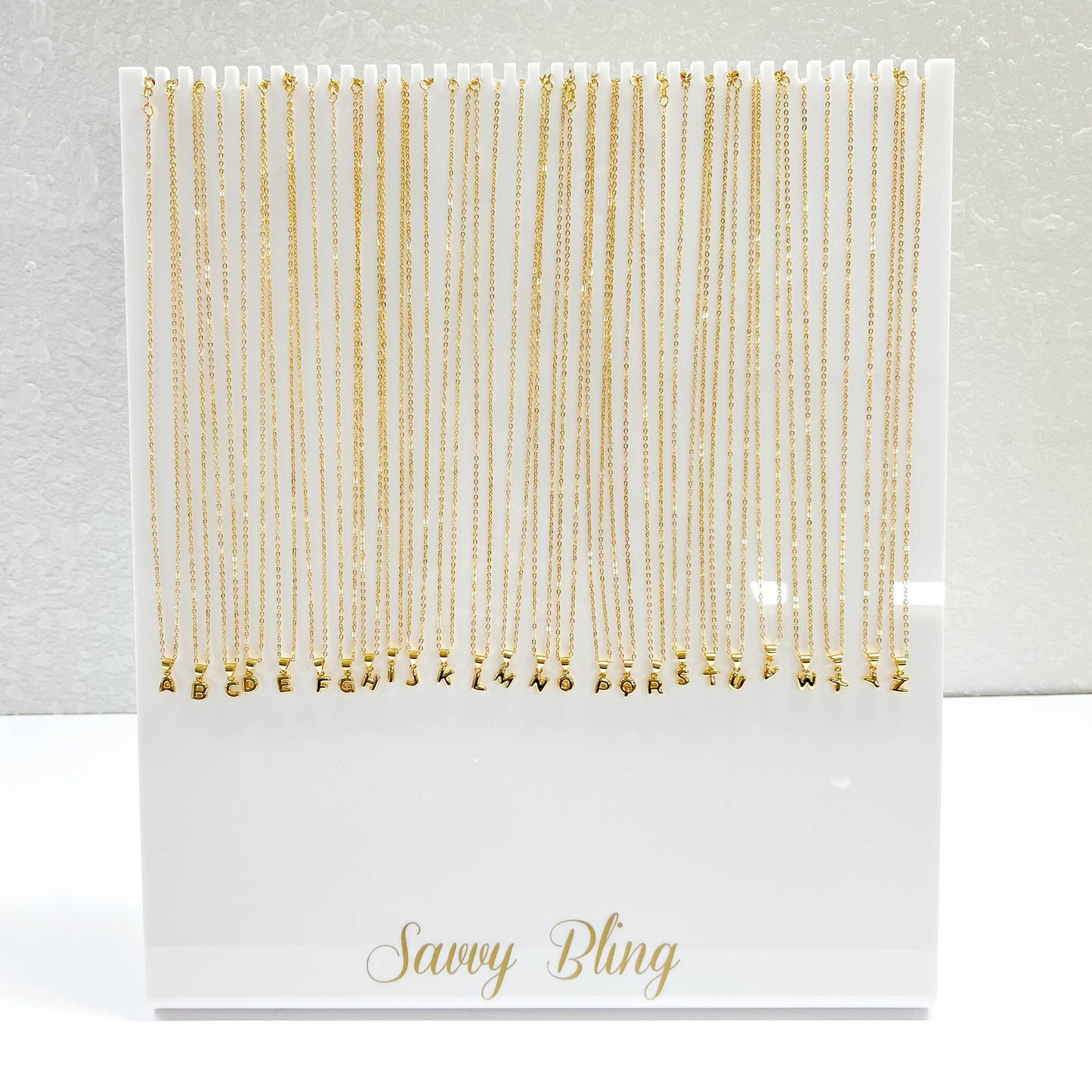 Initial Medium Balloon Bubble 18K Gold Necklace