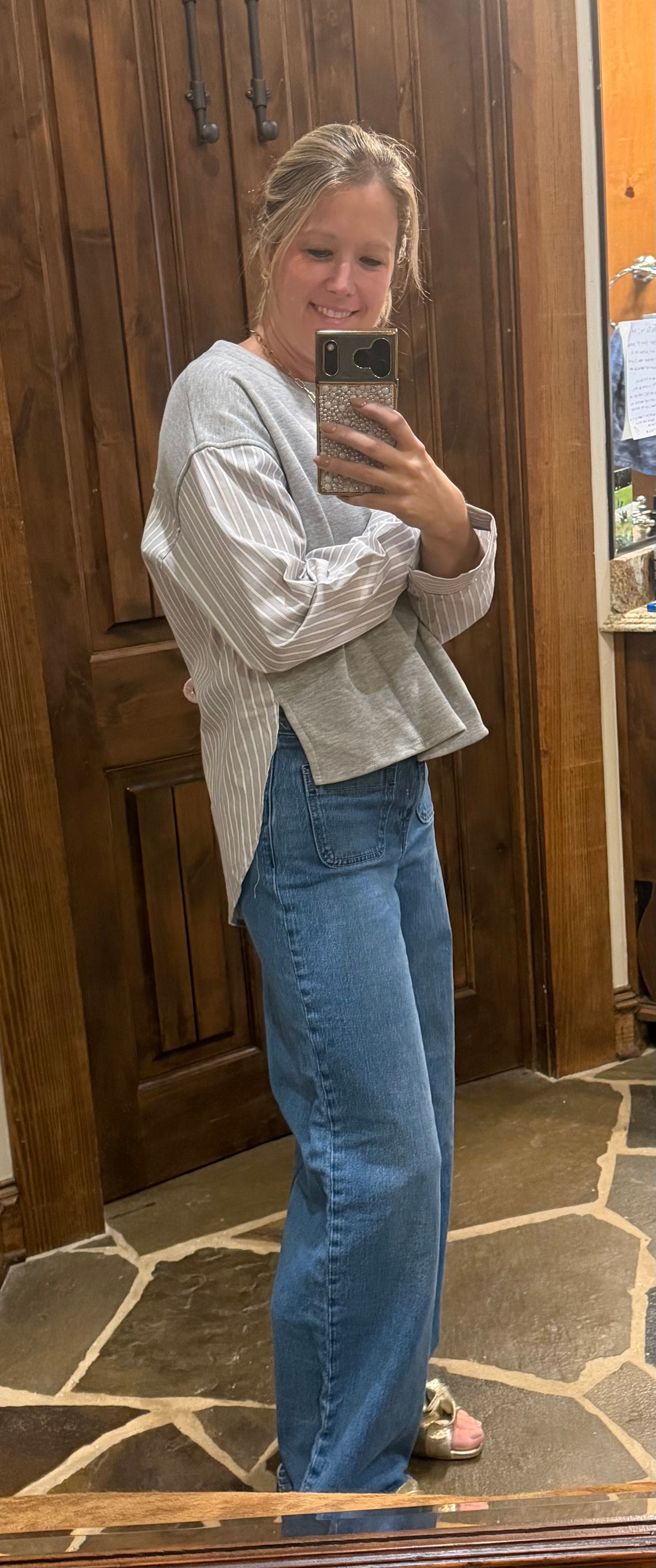 Mason Grey Stripe Sweater