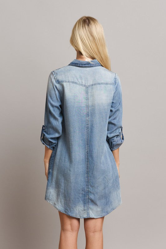 The Didi Denim Shirt Dress