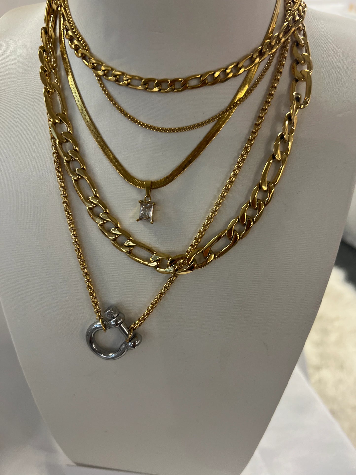 Gold + Gunmetal Necklace