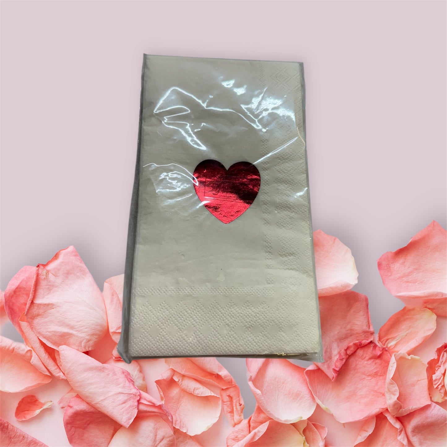 Red Foil Heart Napkins
