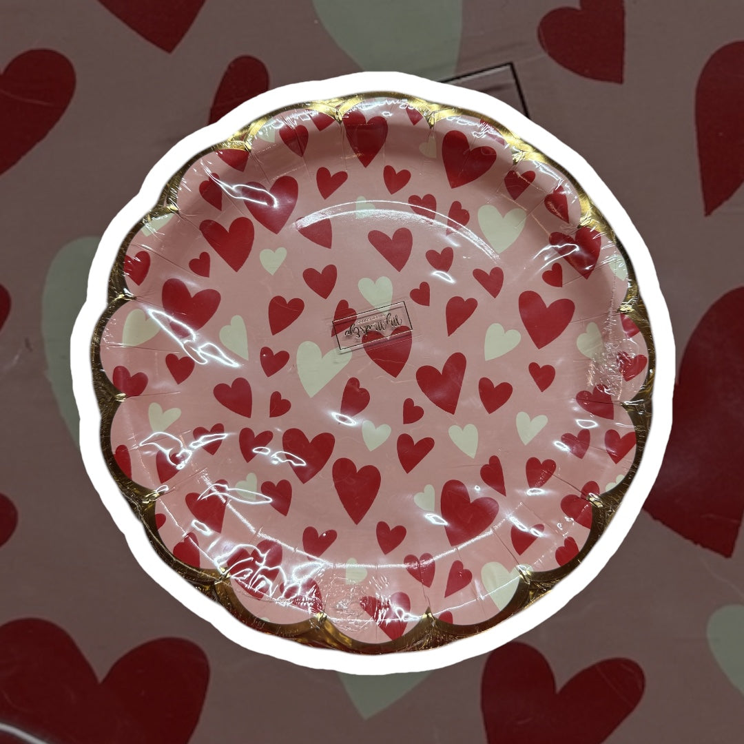 Scalloped Heart Plates