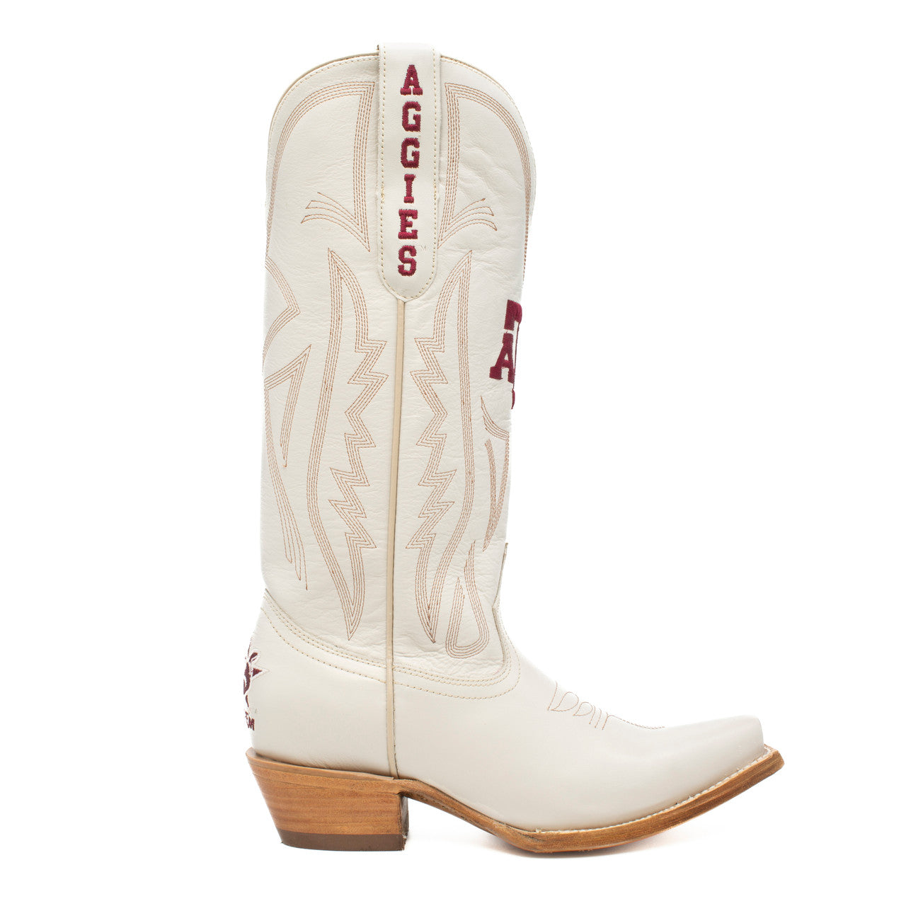 Game Day Western Ivory Boots - Texas A&M