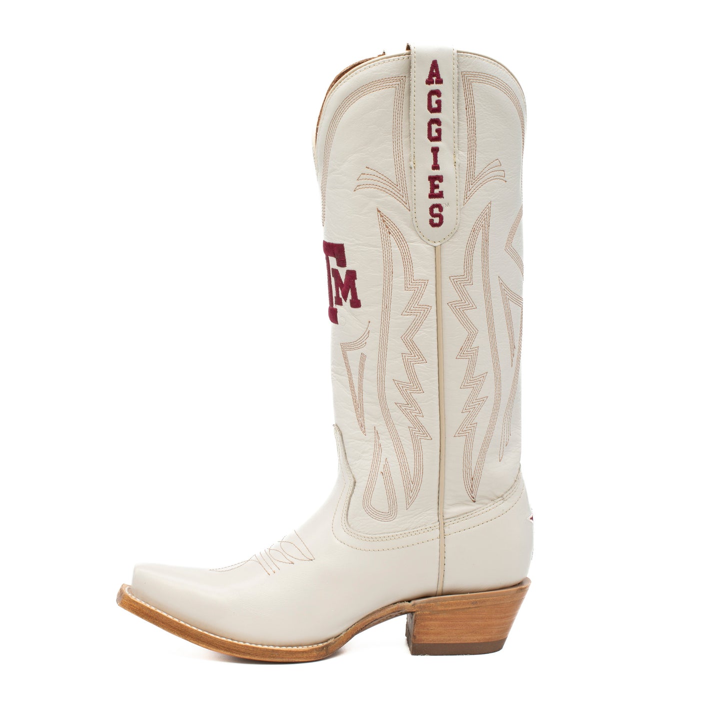 Game Day Western Ivory Boots - Texas A&M