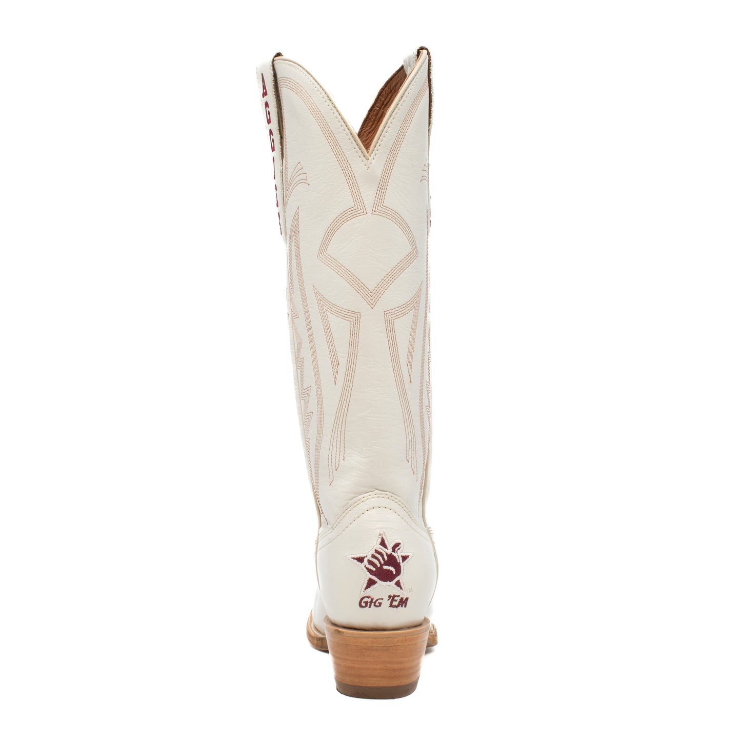 Game Day Western Ivory Boots - Texas A&M