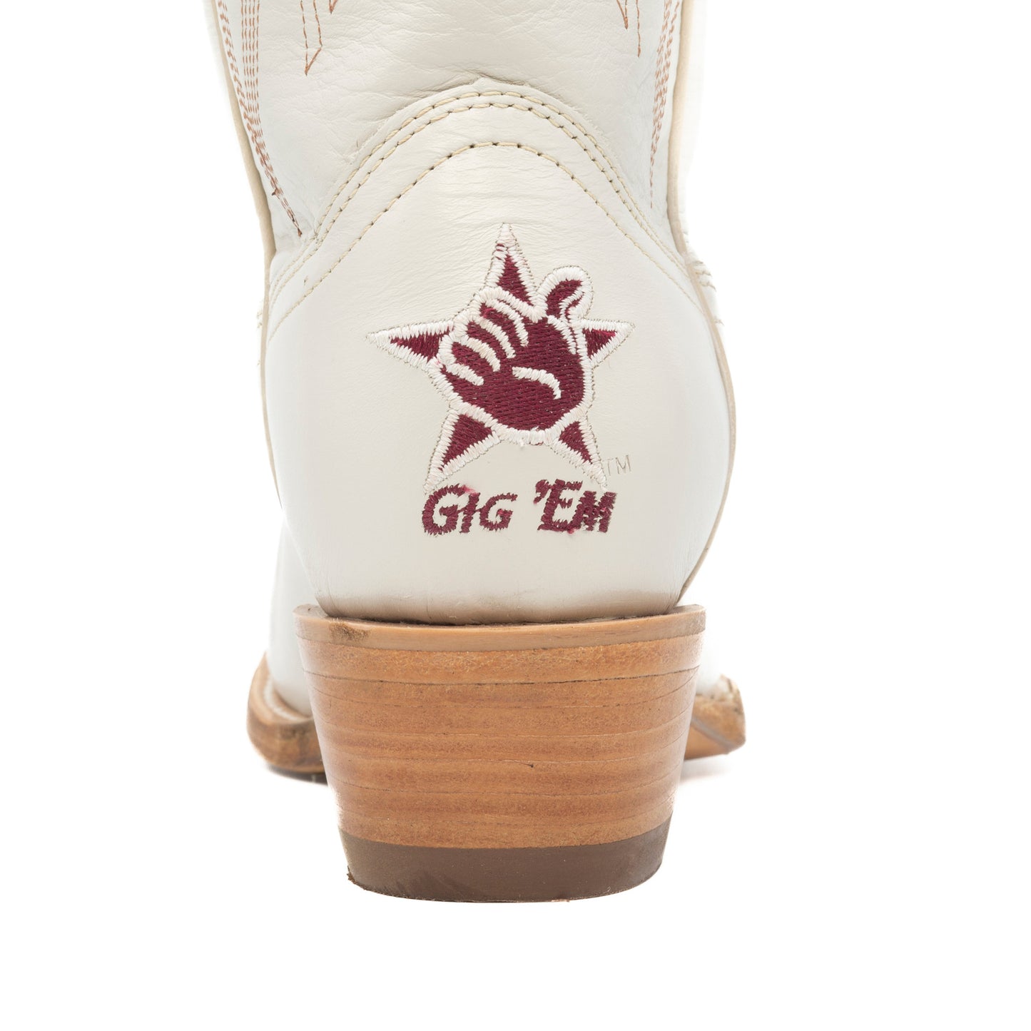 Game Day Western Ivory Boots - Texas A&M