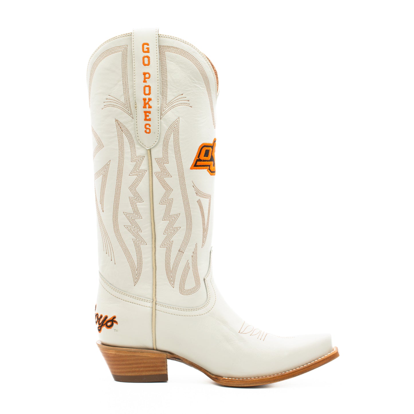 Game Day Western Ivory Boots - OSU