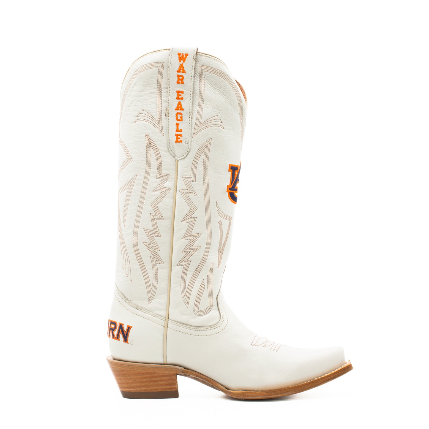 Game Day Western Ivory Boots - Auburn Tigers