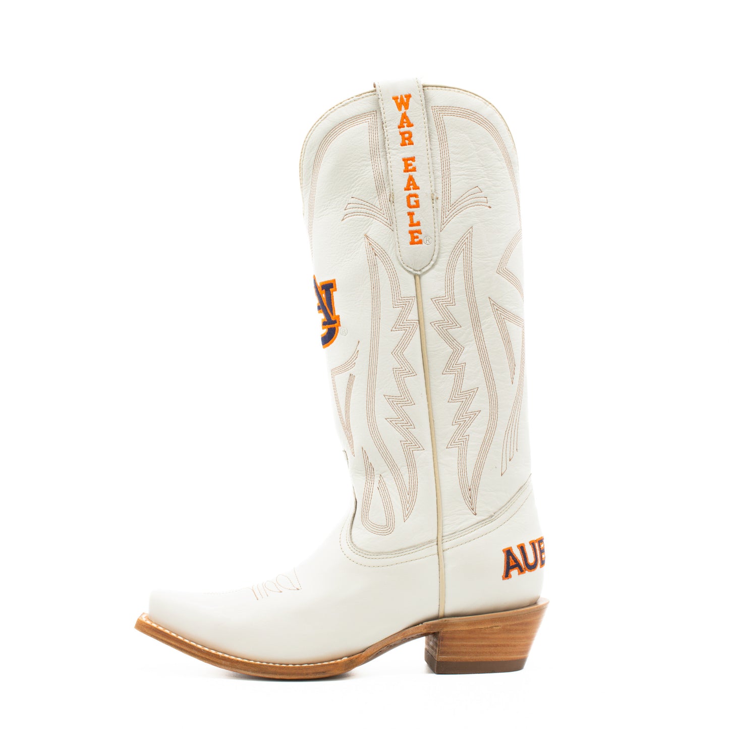 Game Day Western Ivory Boots - Auburn Tigers