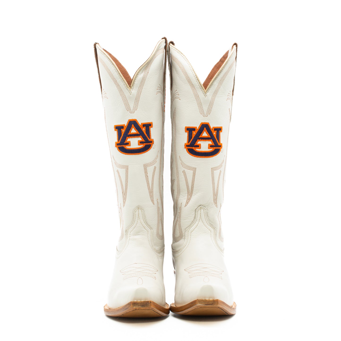 Game Day Western Ivory Boots - Auburn Tigers