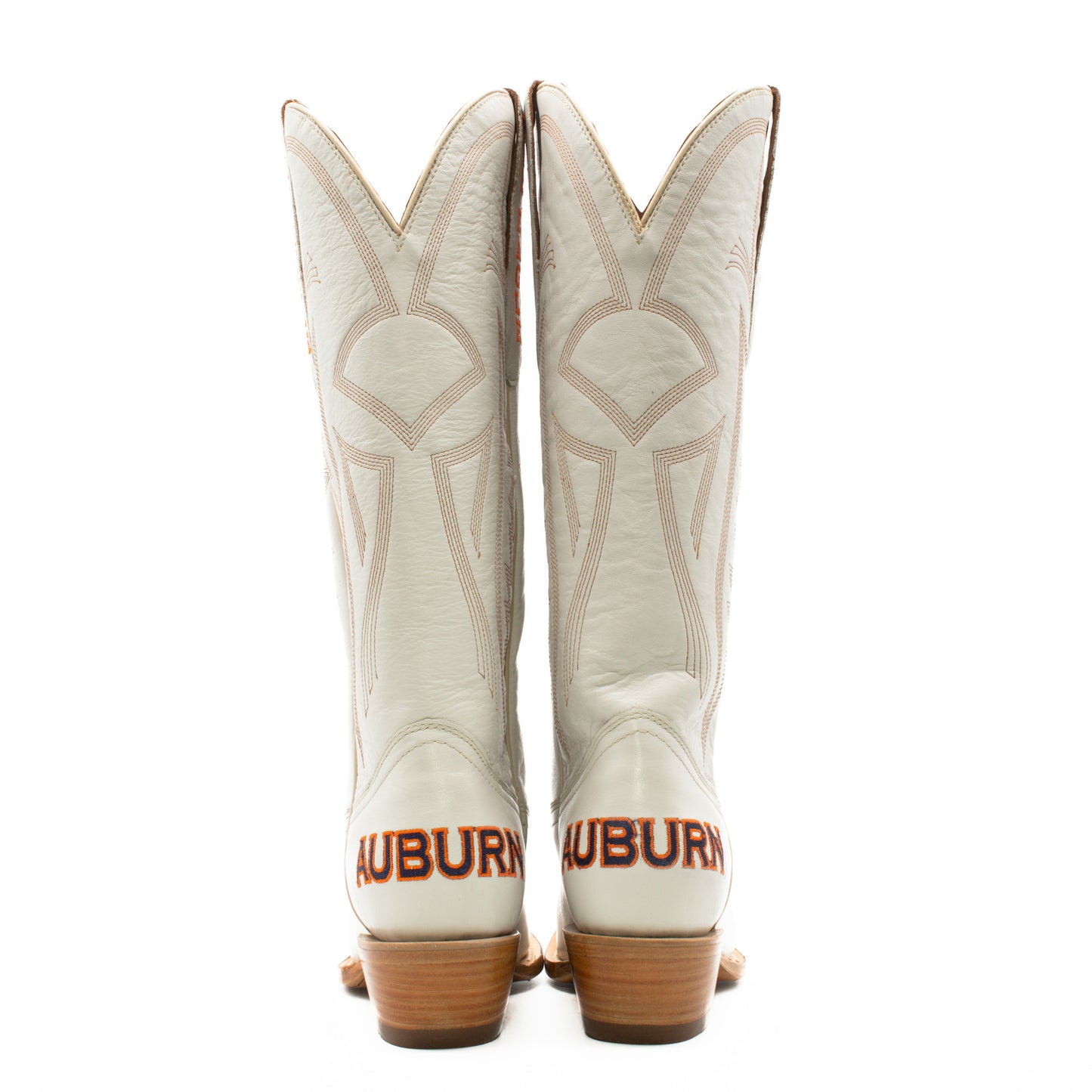 Game Day Western Ivory Boots - Auburn Tigers