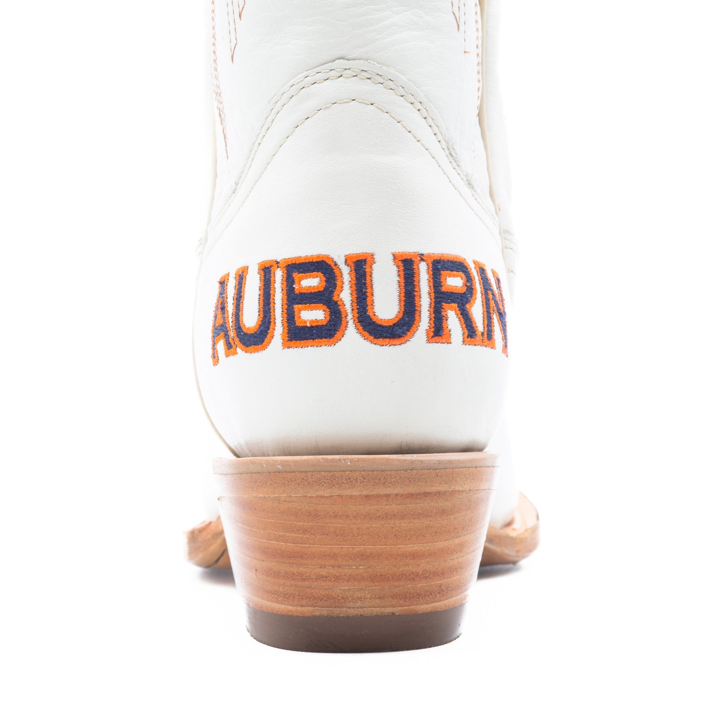Game Day Western Ivory Boots - Auburn Tigers