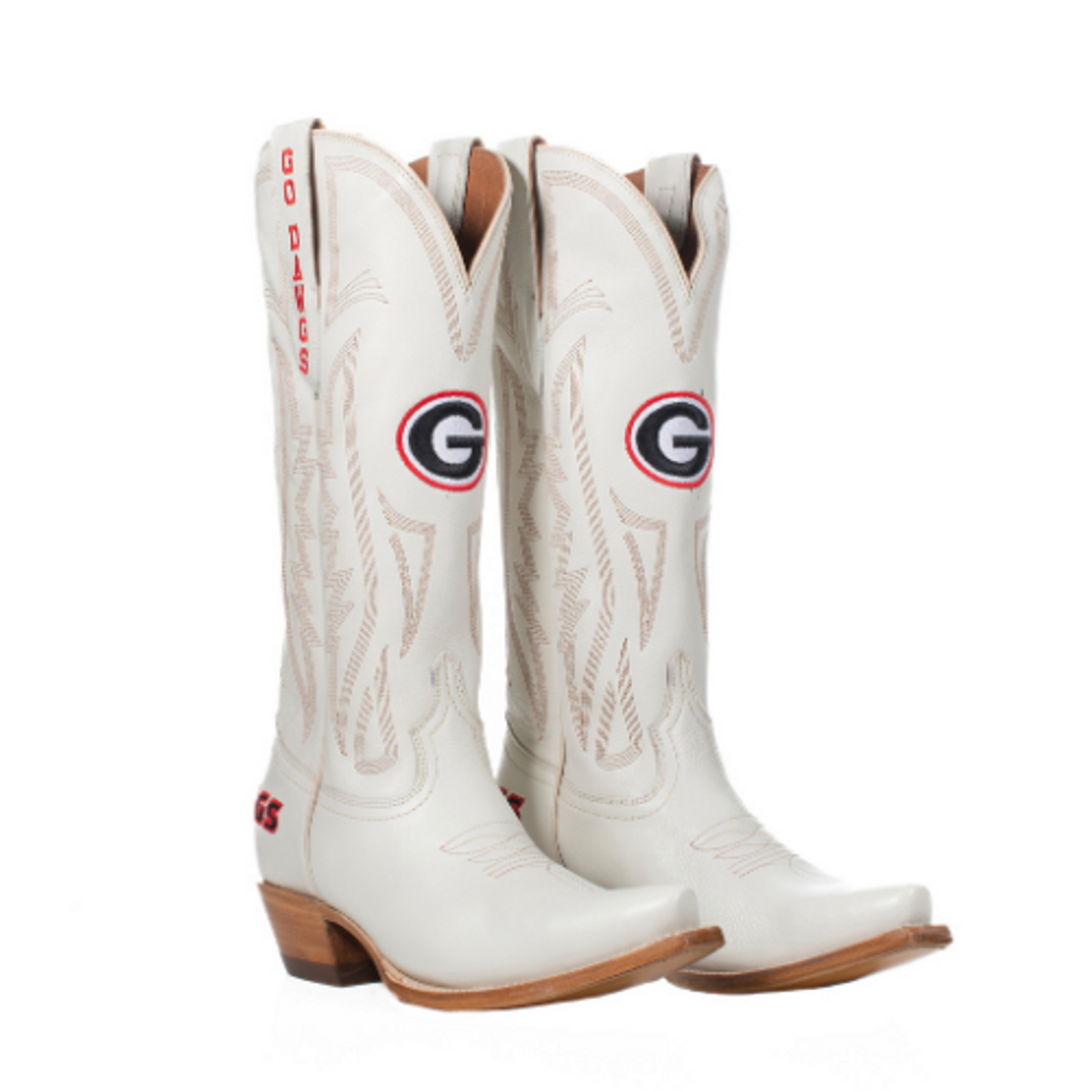 Game Day Western Ivory Boots - Georgia Bulldogs