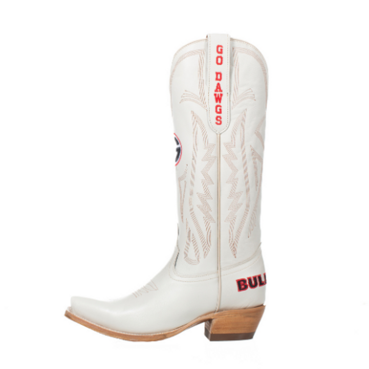 Game Day Western Ivory Boots - Georgia Bulldogs