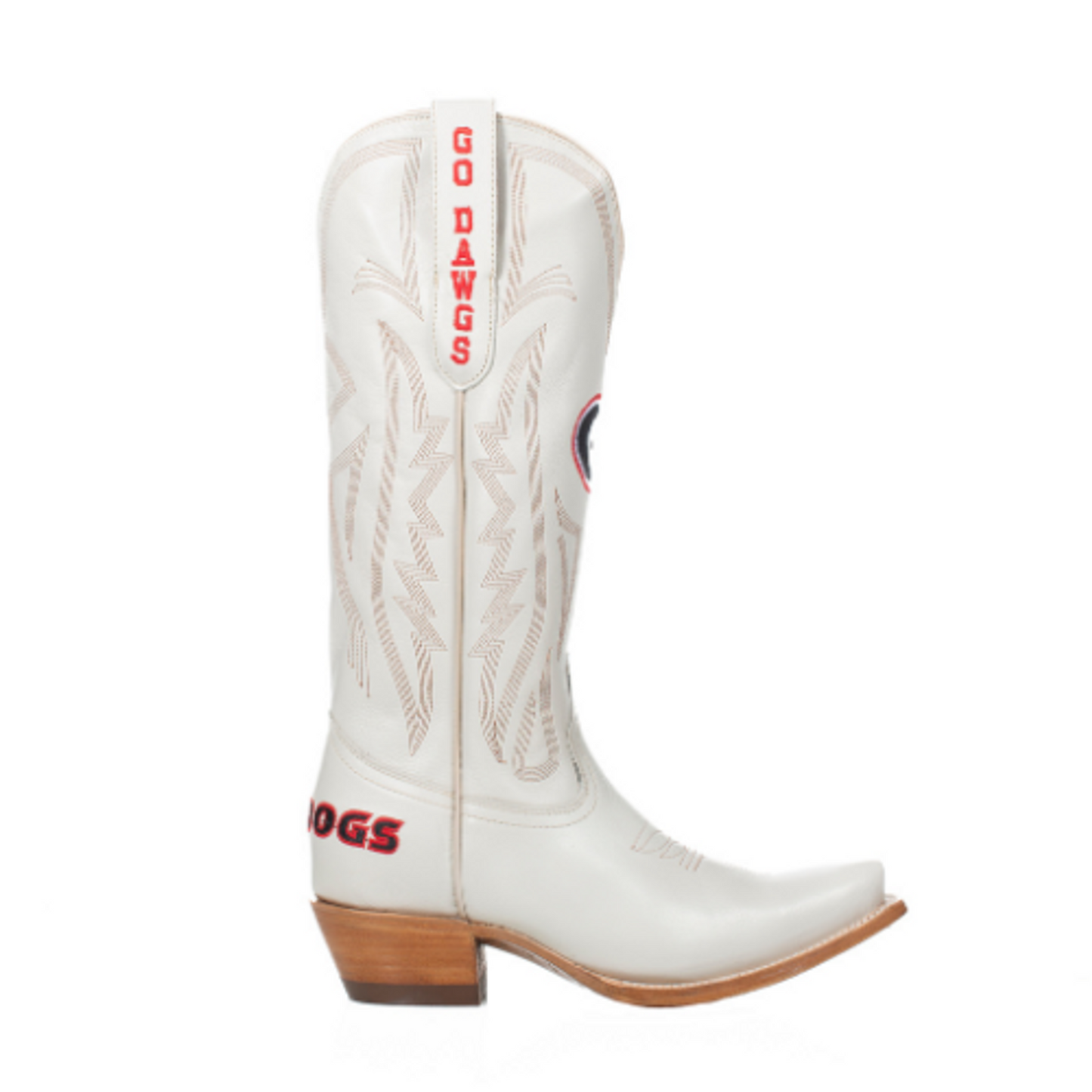 Game Day Western Ivory Boots - Georgia Bulldogs
