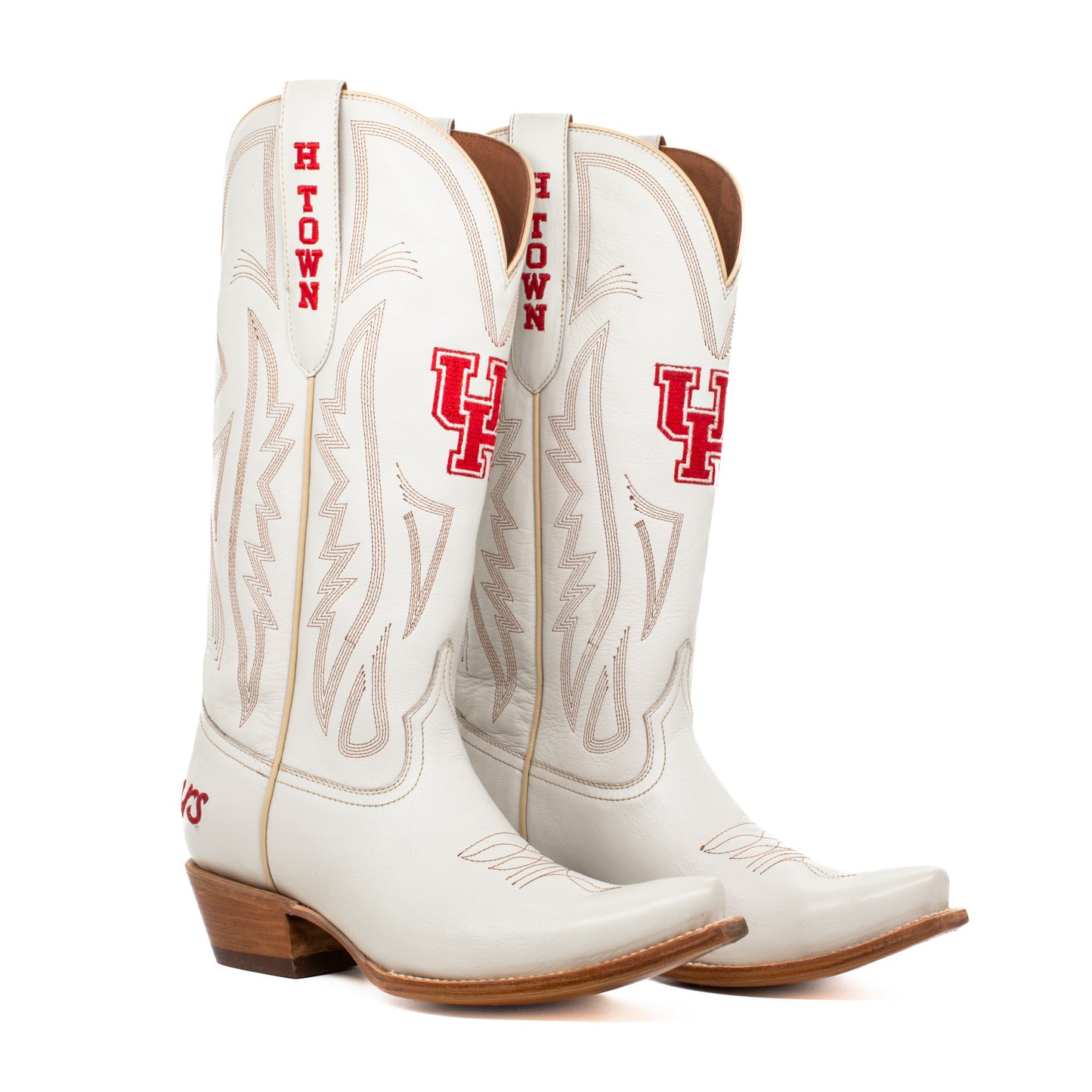 Game Day Western Ivory Boots - Houston Cougars