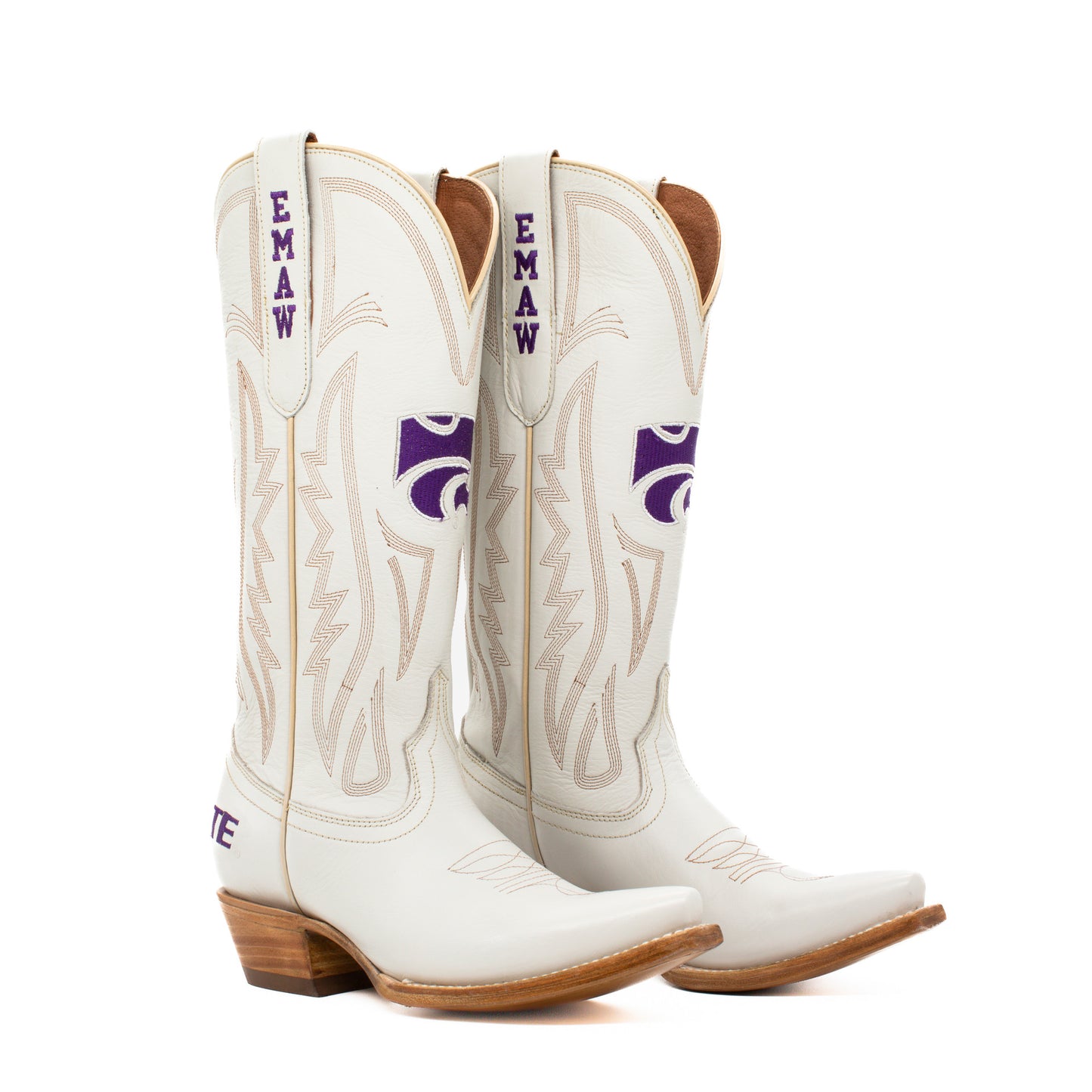 Game Day Western Ivory Boots - Kansas State Wildcats