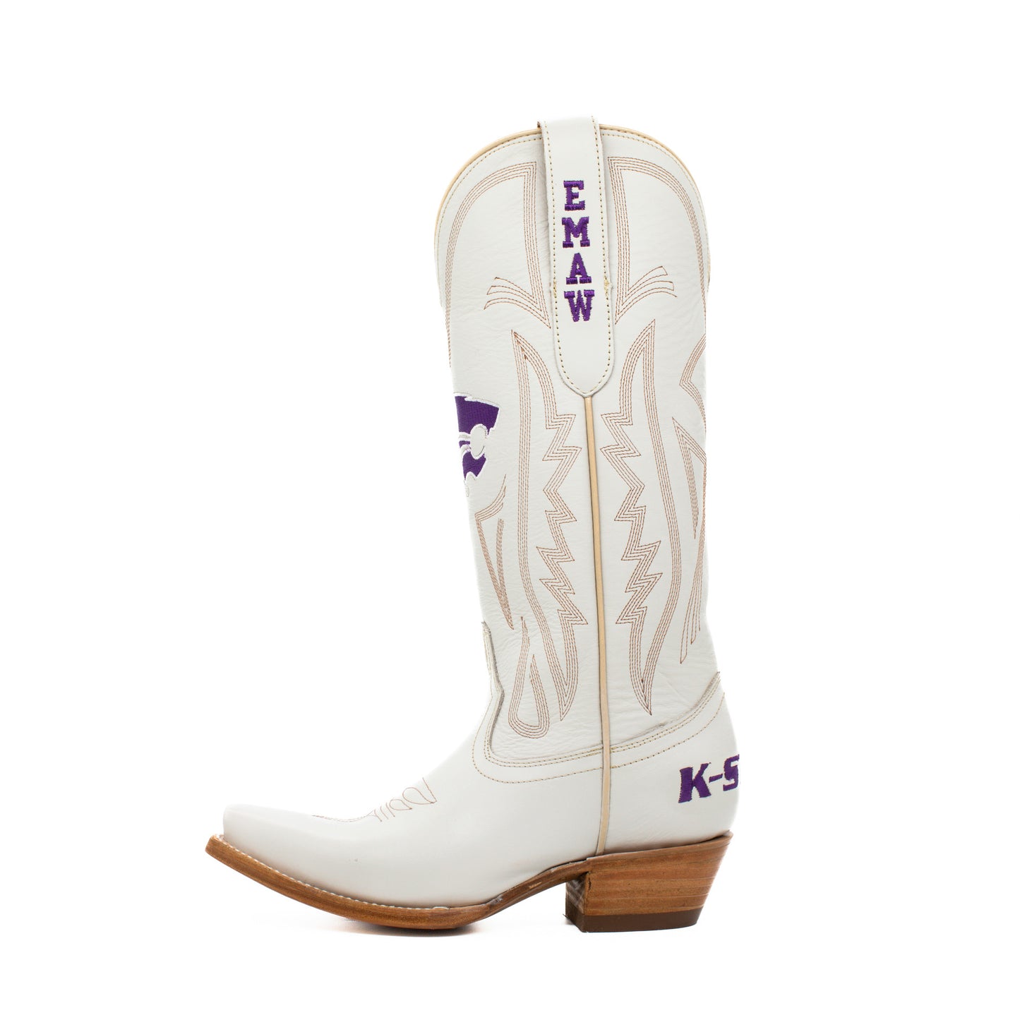 Game Day Western Ivory Boots - Kansas State Wildcats