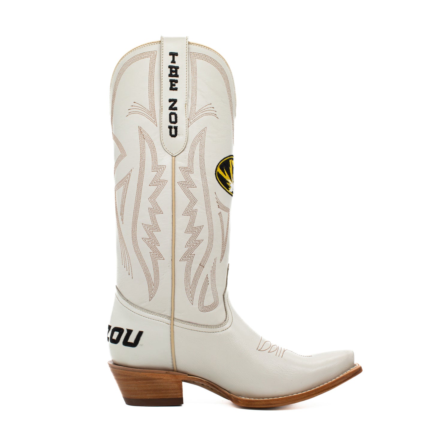 Game Day Western Ivory Boots - Missouri Tigers