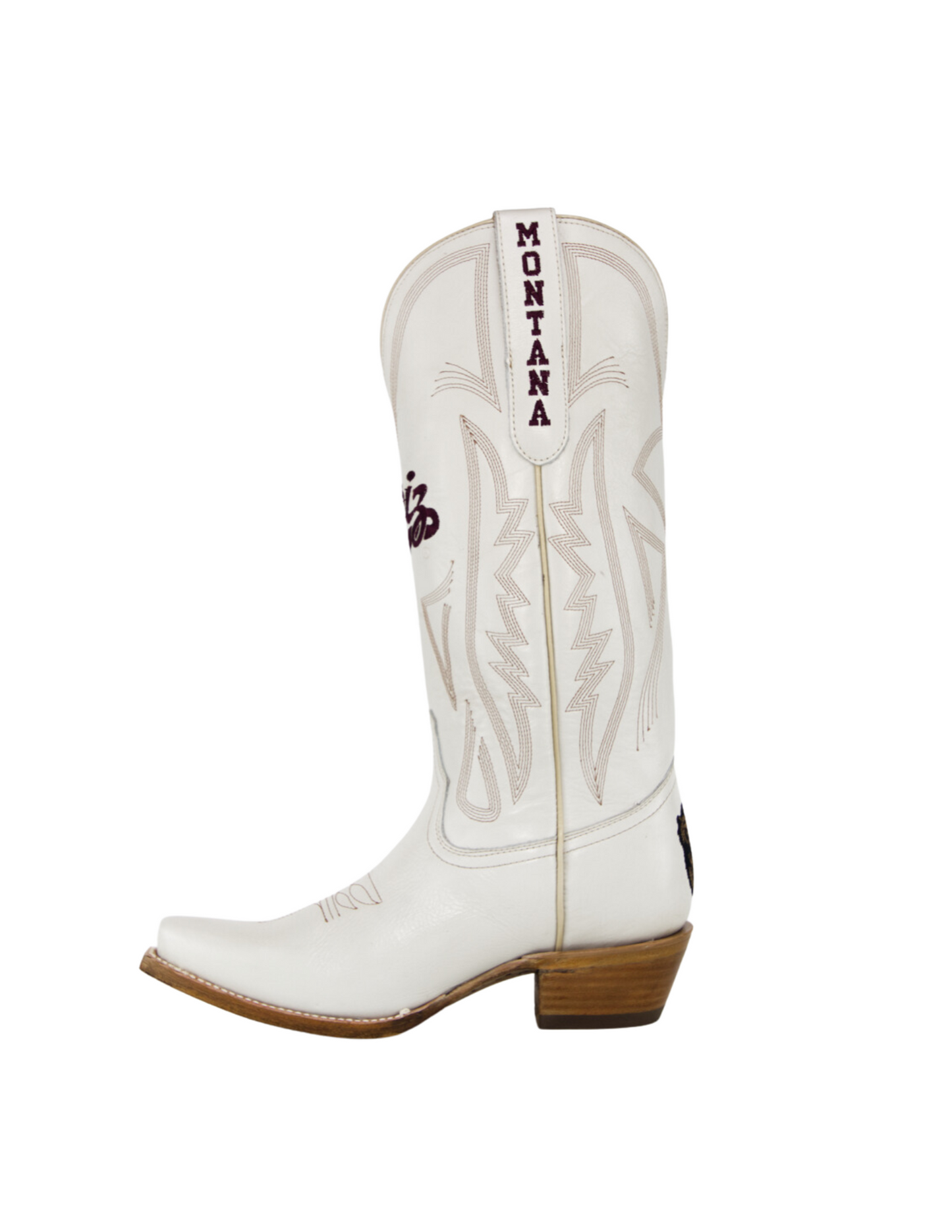 Game Day Western Ivory Boots - Montana Grizzlies