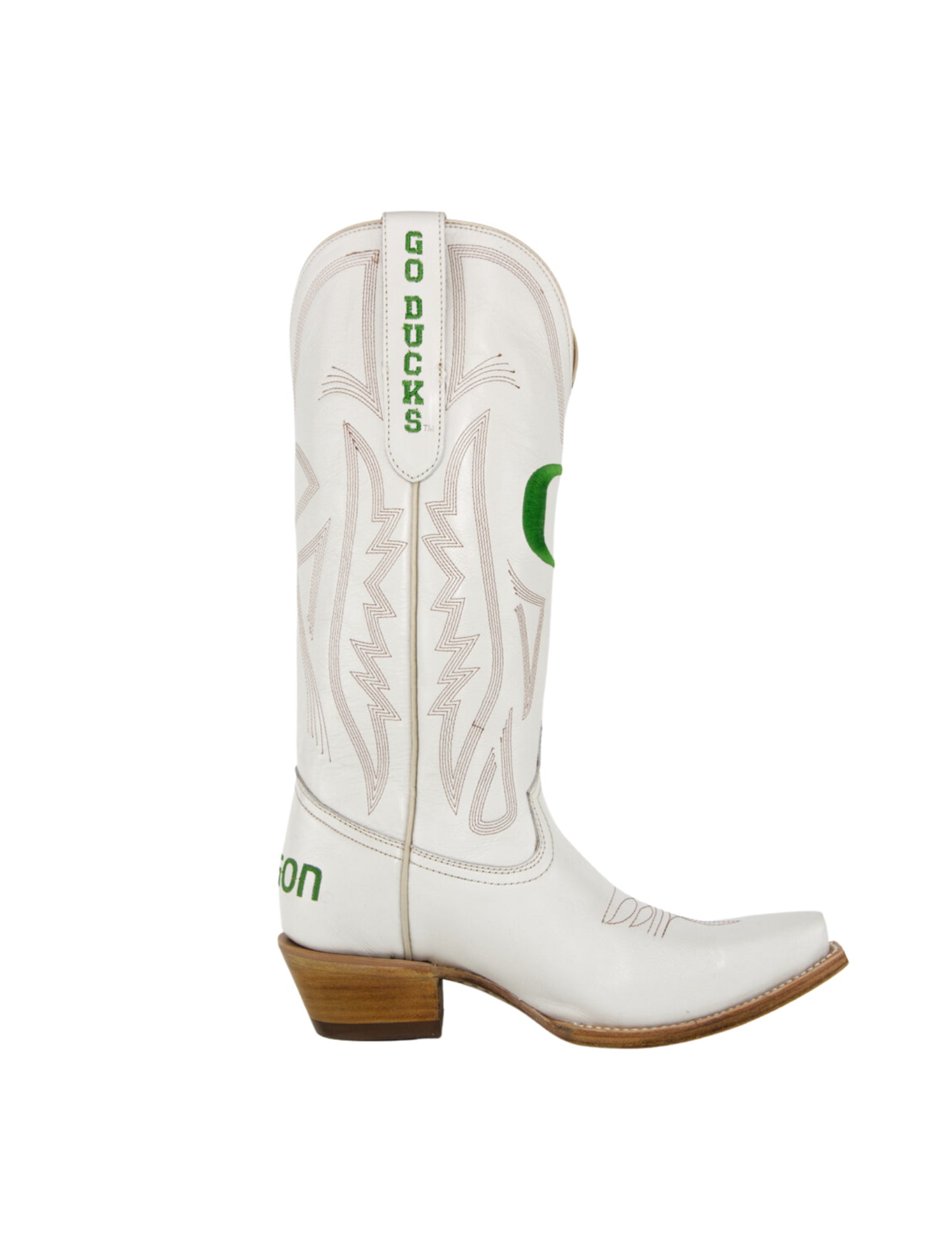 Game Day Western Ivory Boots - Oregon Ducks