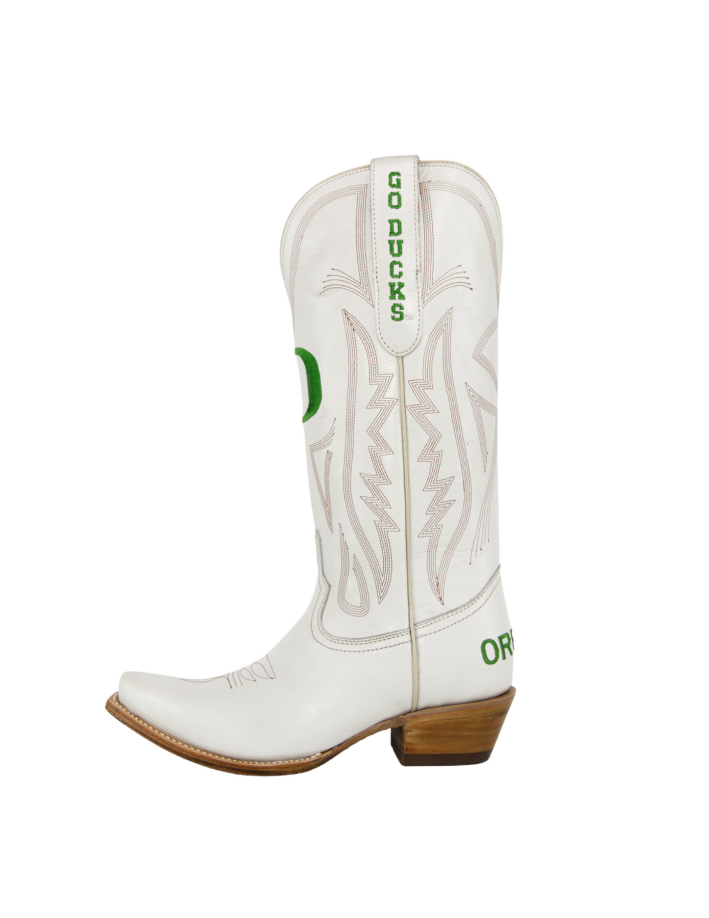 Game Day Western Ivory Boots - Oregon Ducks