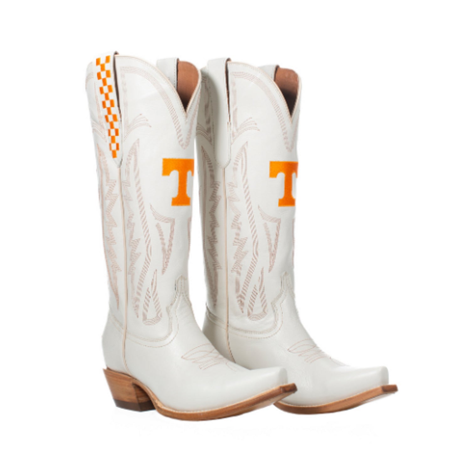 Game Day Western Ivory Boots - Tennessee Volunteers