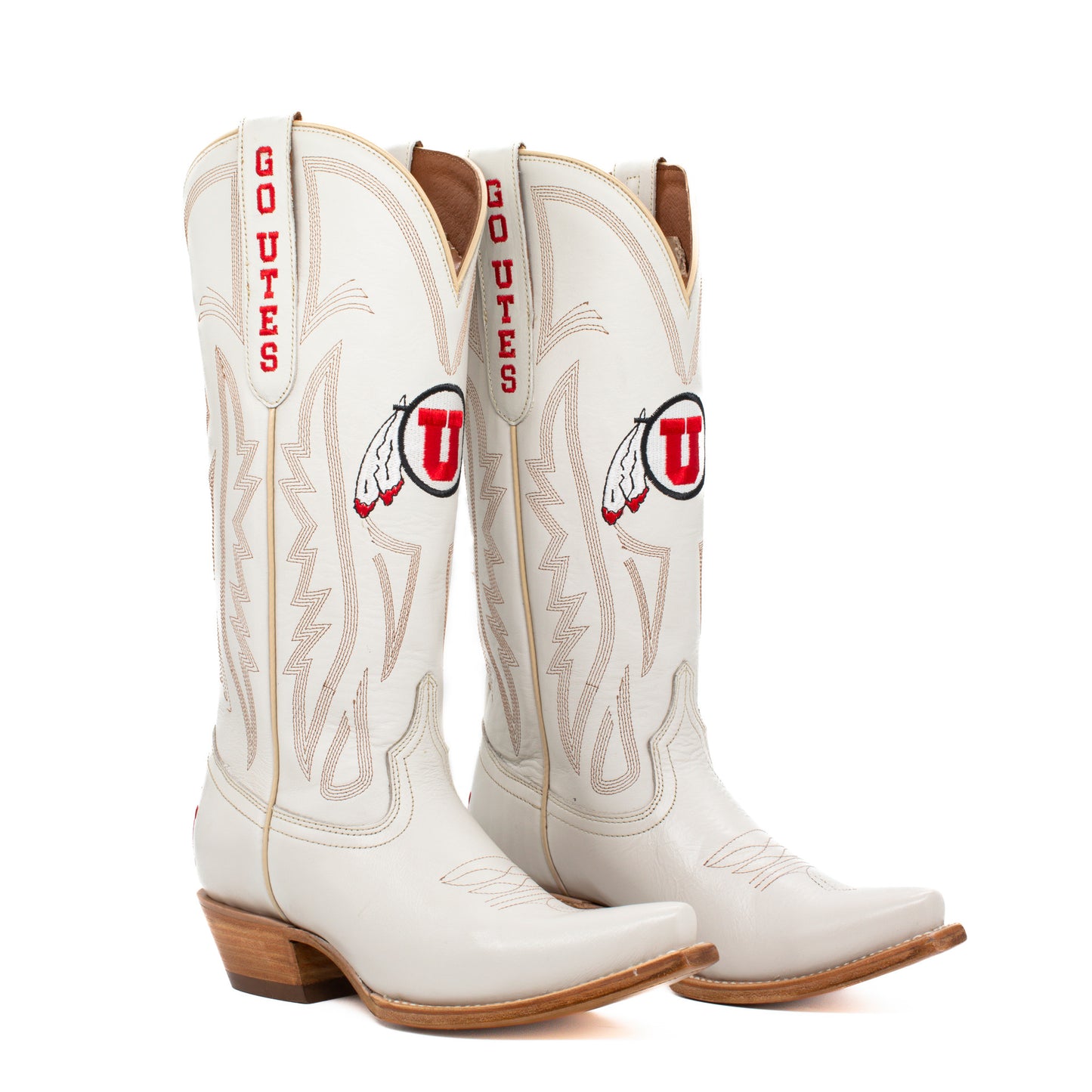Game Day Western Ivory Boots - Utah Utes
