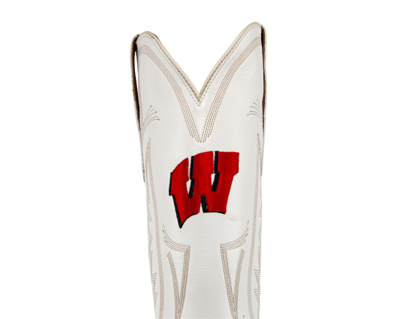 Game Day Western Ivory Boots - Wisconsin Badgers