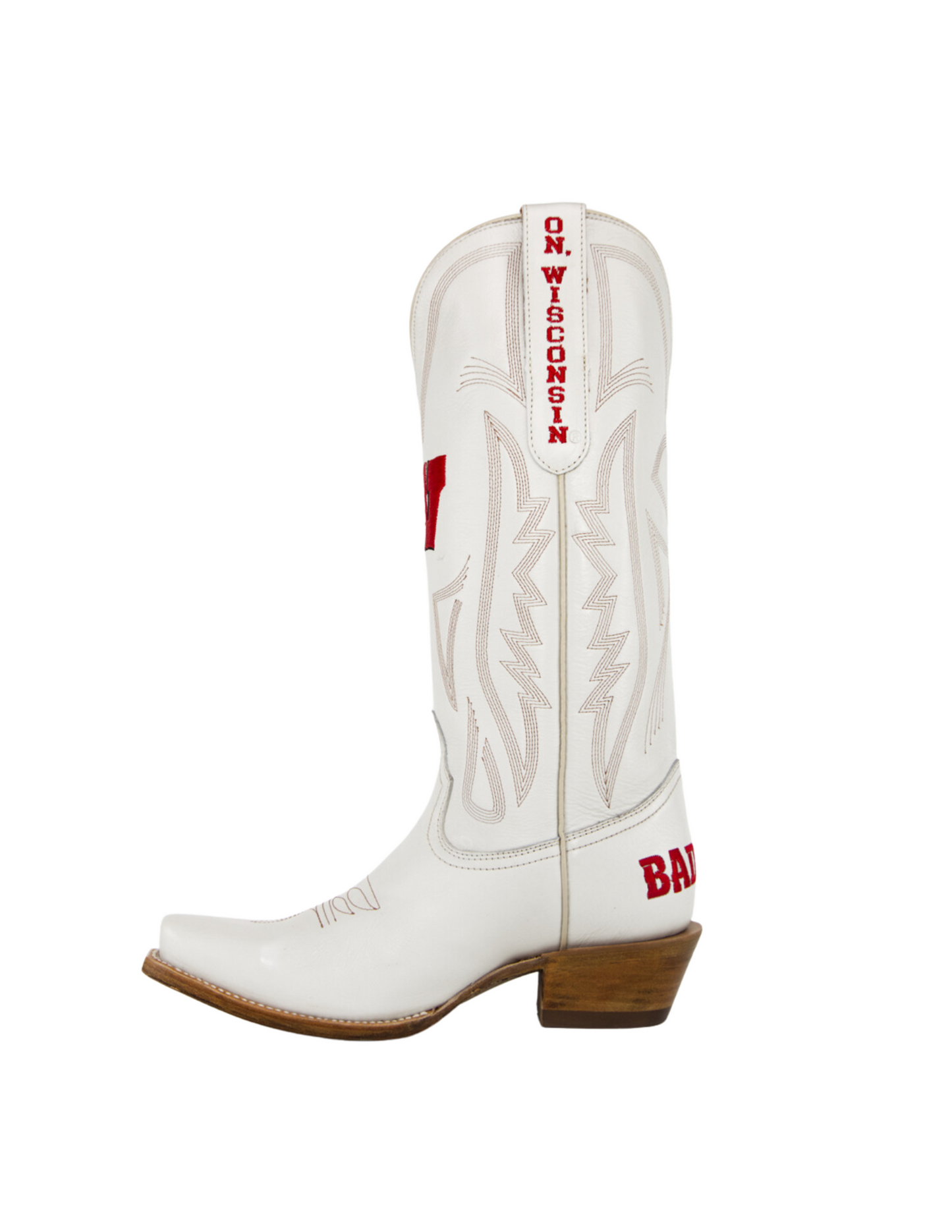 Game Day Western Ivory Boots - Wisconsin Badgers