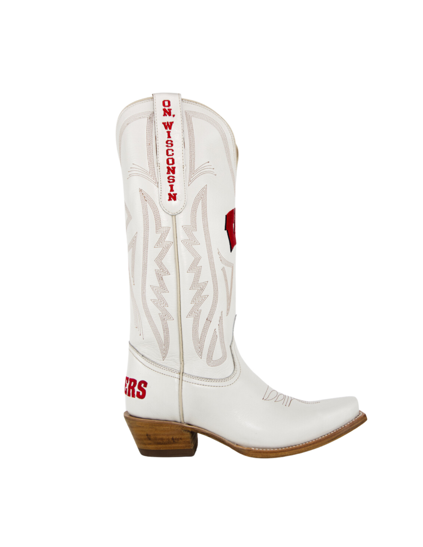 Game Day Western Ivory Boots - Wisconsin Badgers