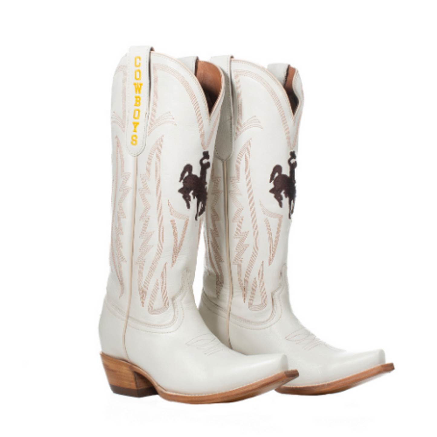 Game Day Western Ivory Boots - Wyoming Cowboys