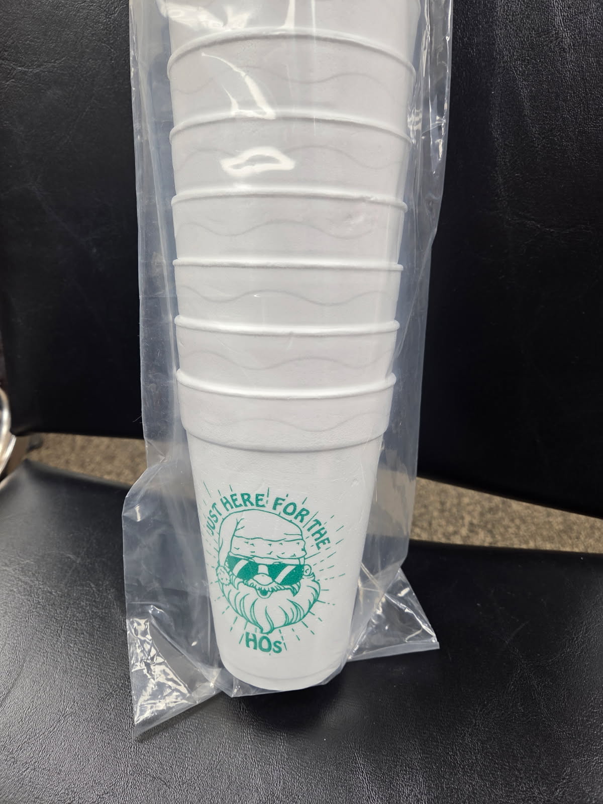Santa Claus Styrofoam cups