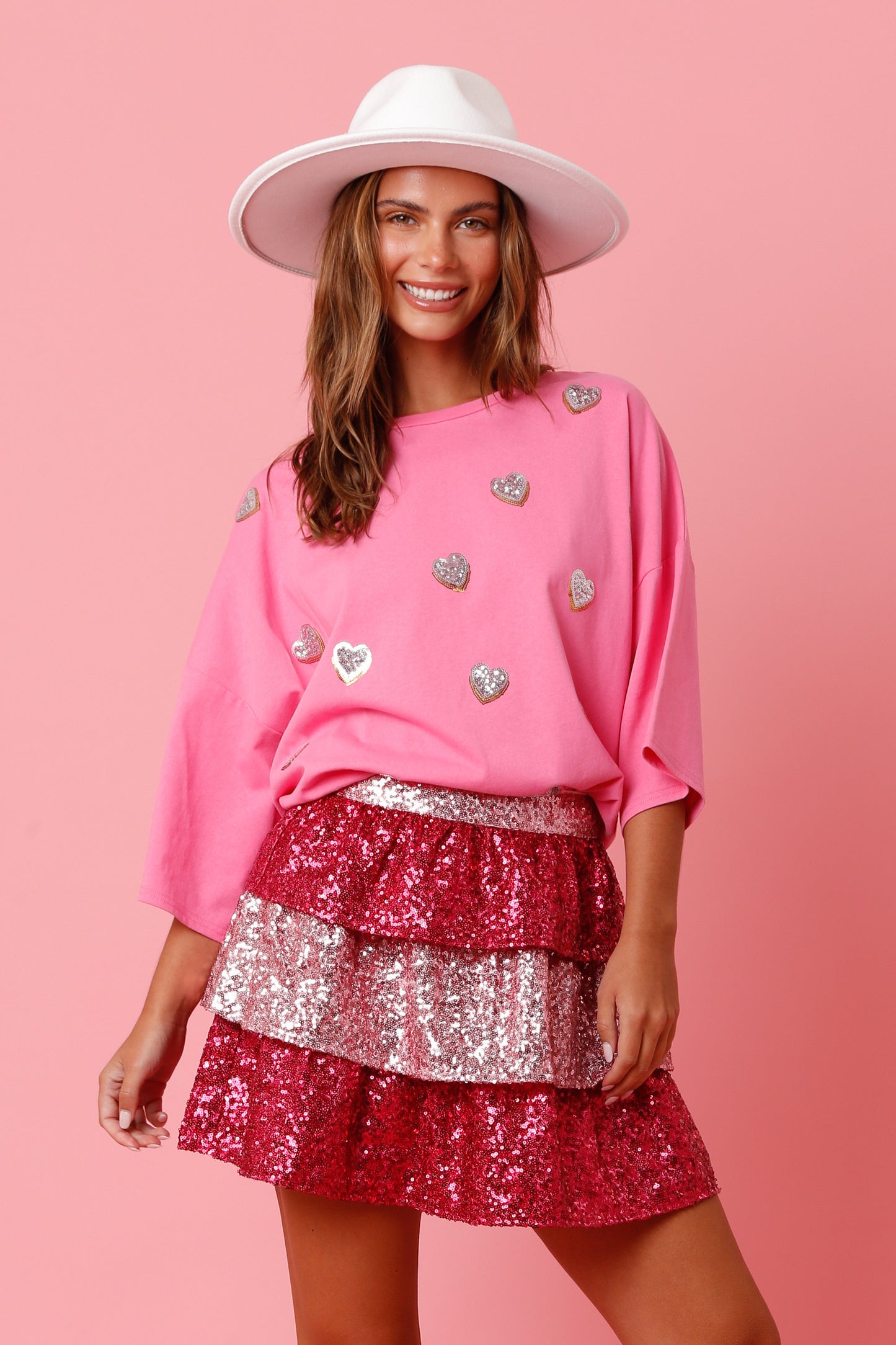 PL Sequin Tiered Skirt