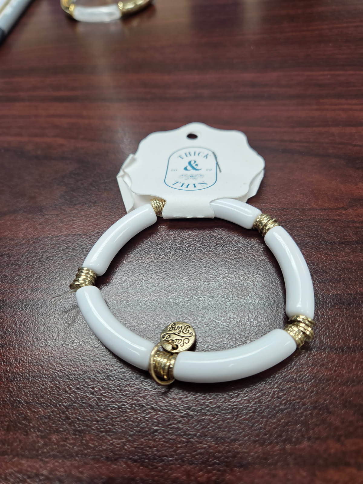 Clear White Marble Acrylic Tube