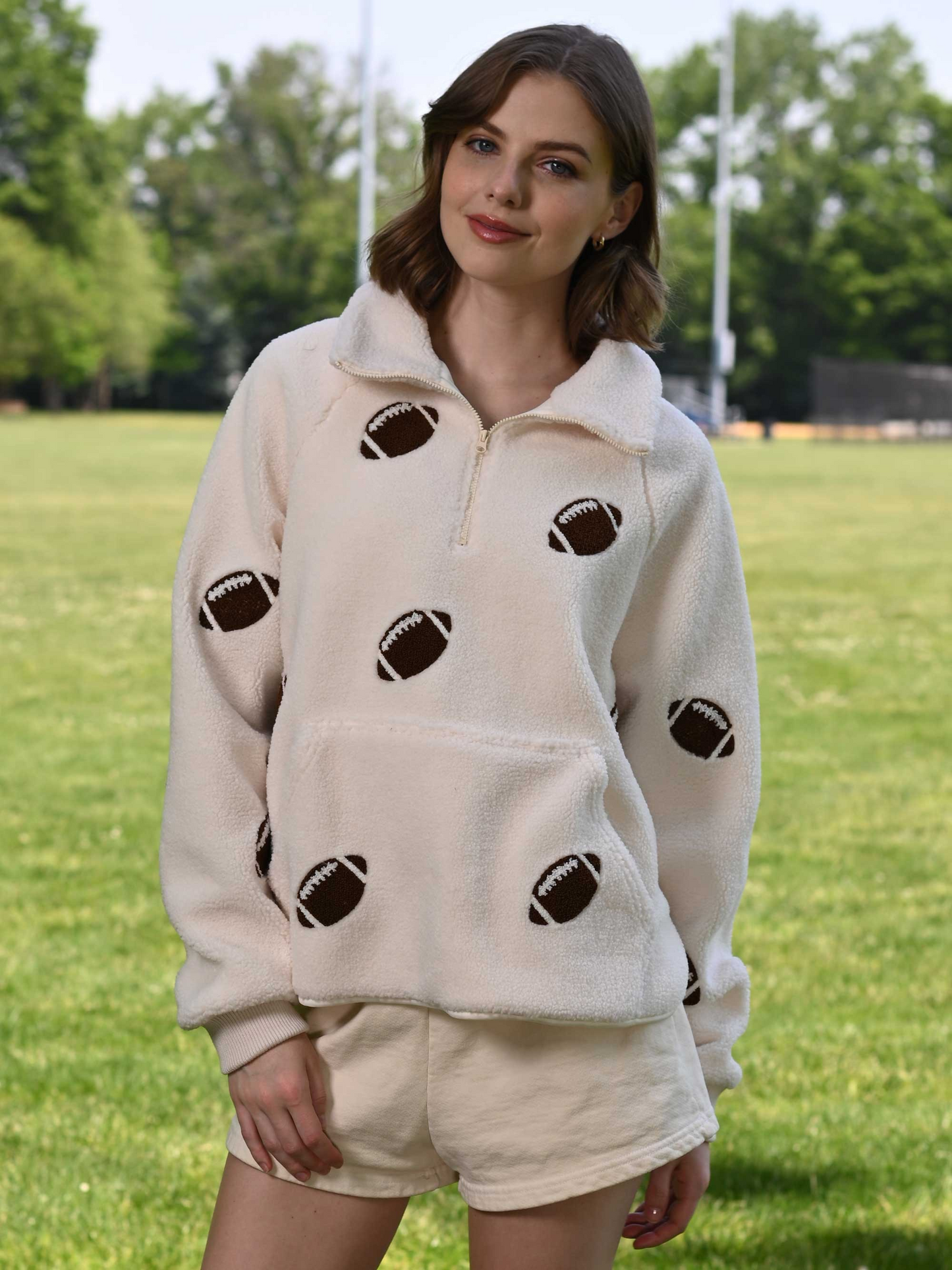 So Soft Football Half Zip Top
