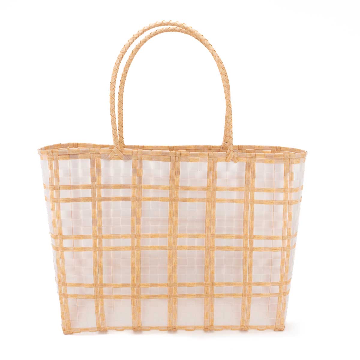 Woven Beach Tote Bag Clear/Light