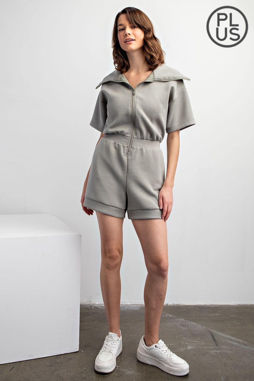 RM Short Sleeve Full Zip Romper