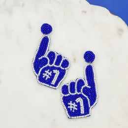 #1 Go Team Foam Finger Earrings