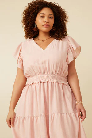 Blush Ruffle Dress