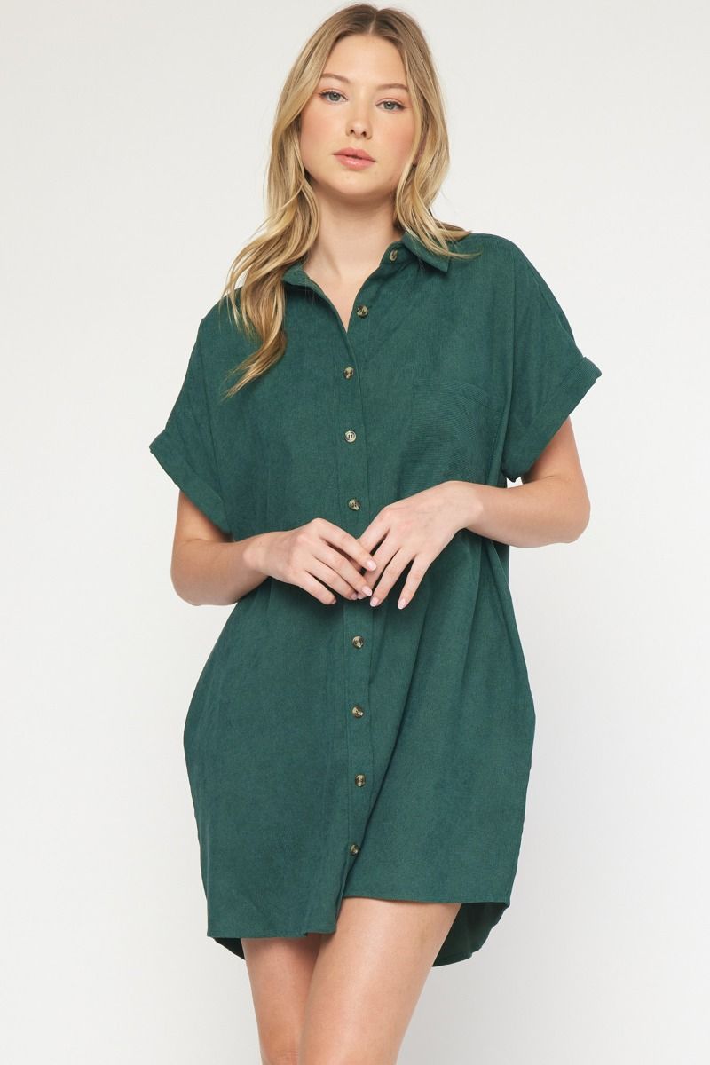 Forest Corduroy Dress