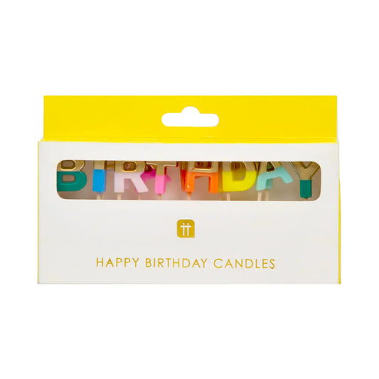 Pastel Color Happy Birthday Candles