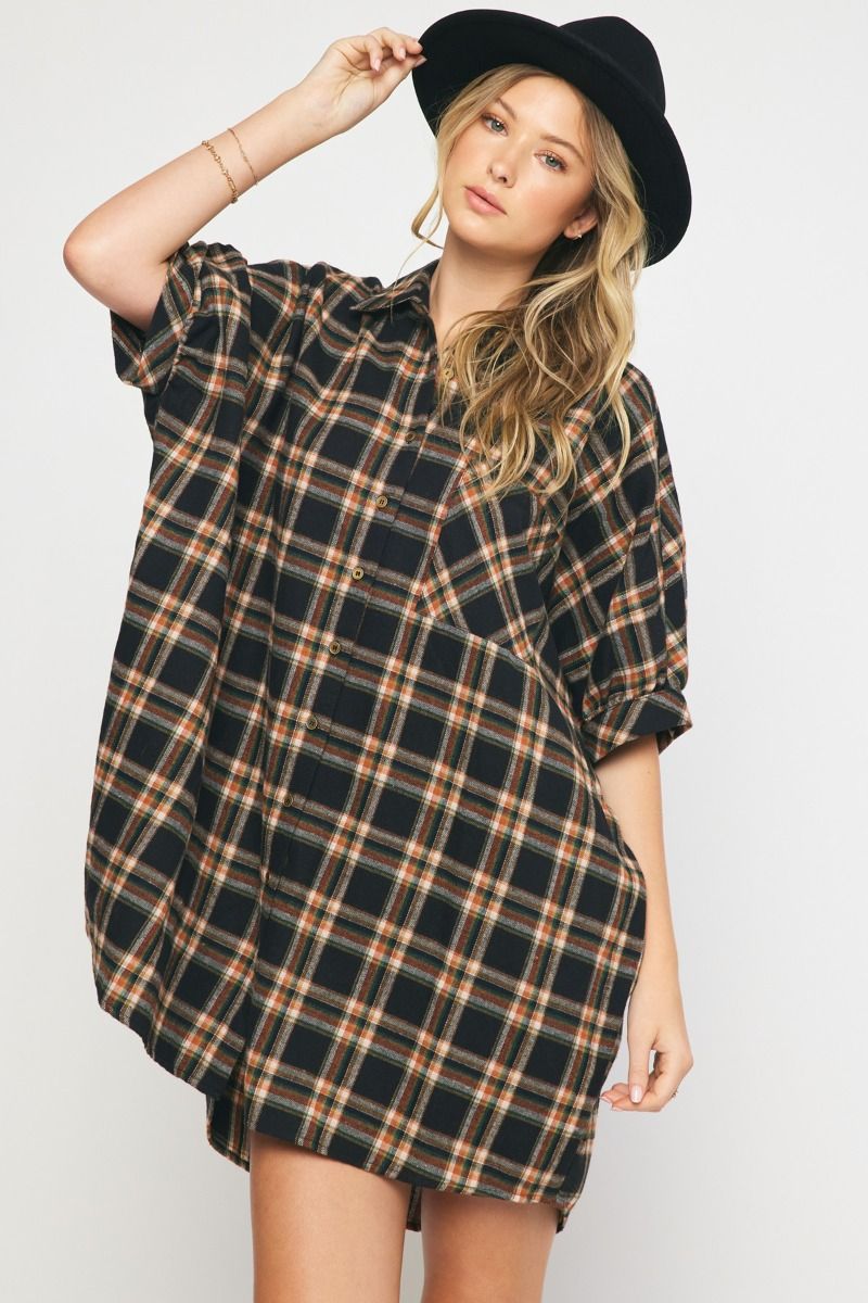 Black Flannel Dress