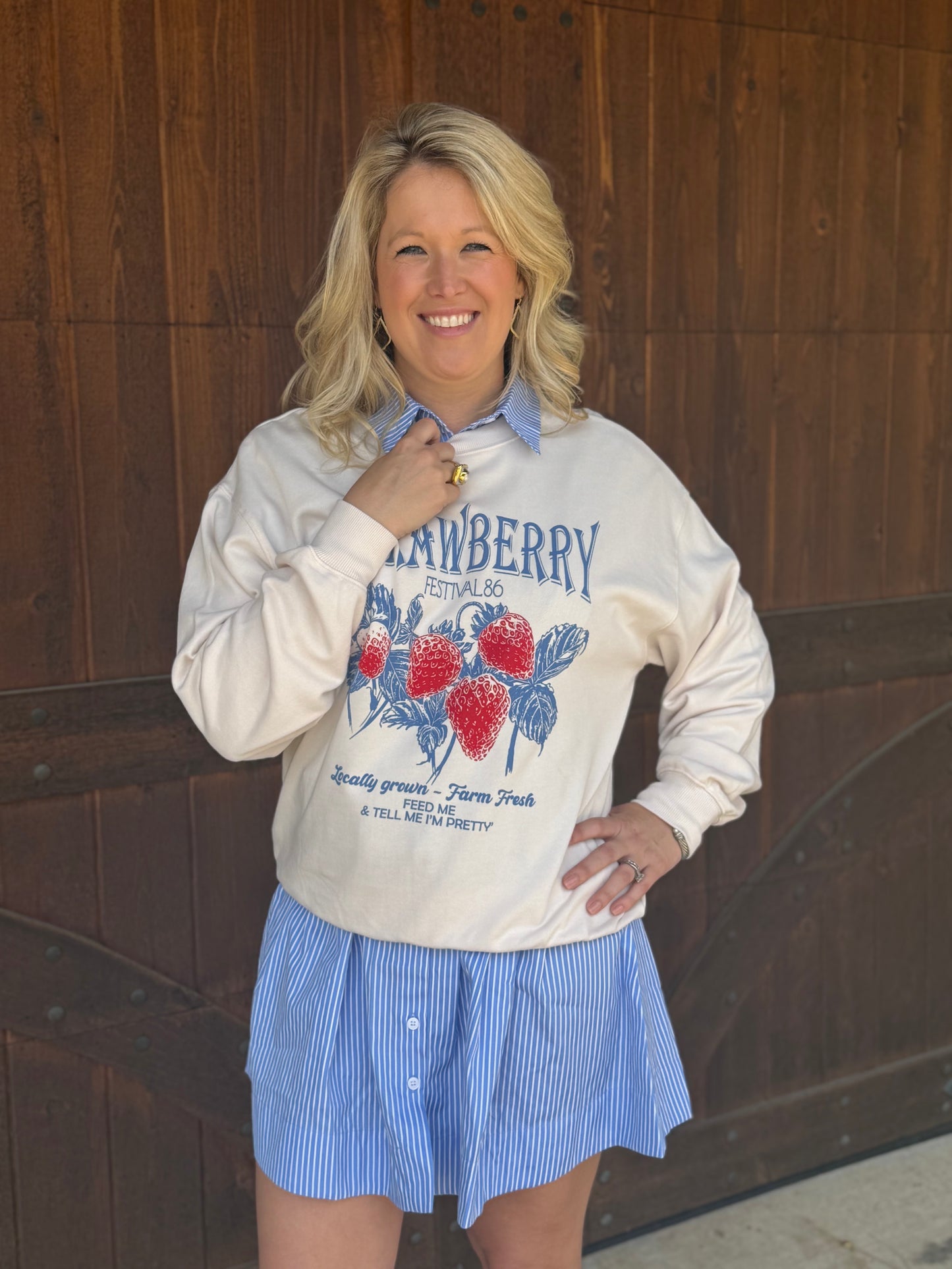 Strawberry Graphic Sweatshirt