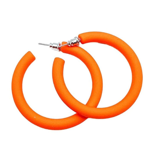 Orange Loop Earringss