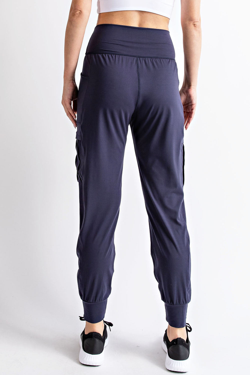 BUTTER JOGGER WITH SIDE POCKETS-NAVY