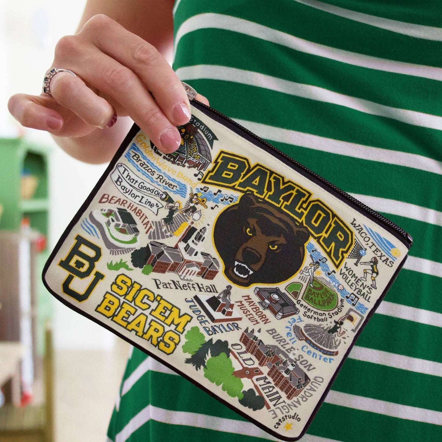 Baylor University Collegiate Zip Pouch