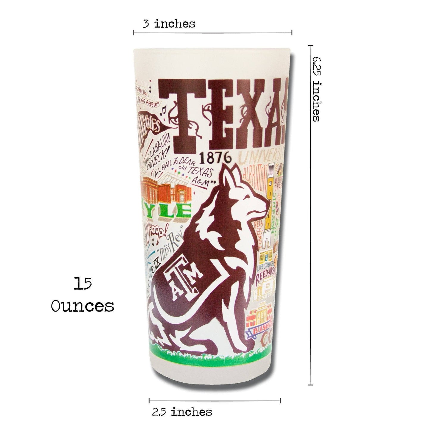 Texas A&M University Collegiate Drinking Glass