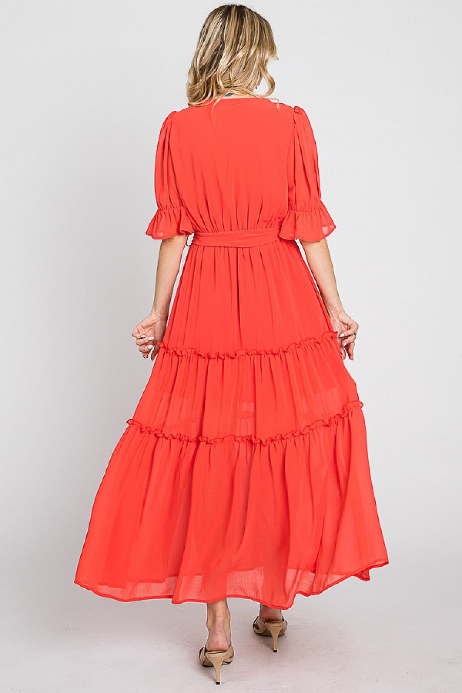 Tiered Chiffon Dress