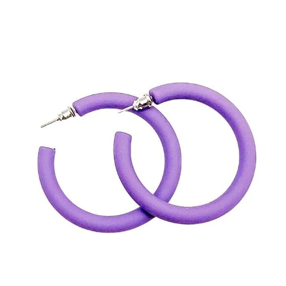 Purple Loop Earrings